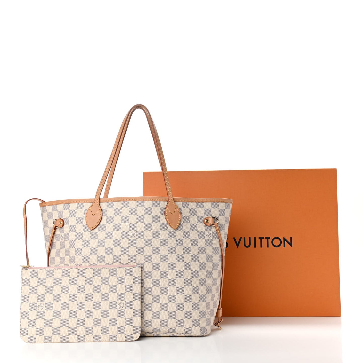 Damier Azur Neo Neverfull MM Rose Ballerine