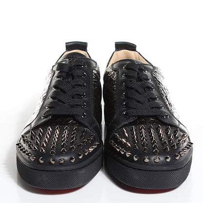 Christian Louboutin Mens Calfskin Louis Spikes Flat Sneakers 43.5 Black 2 of 5