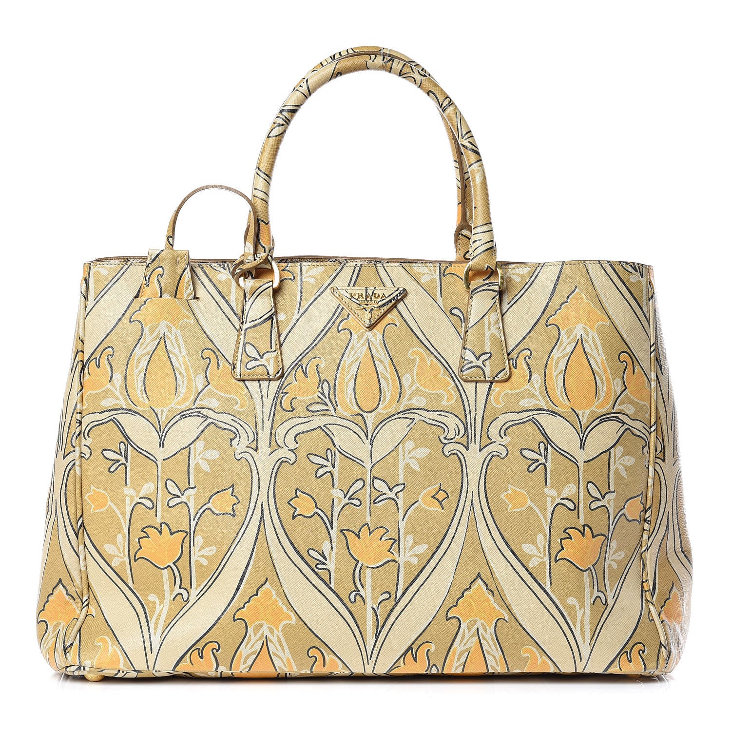 Prada Saffiano Floral Print Medium Tote 1 of 14