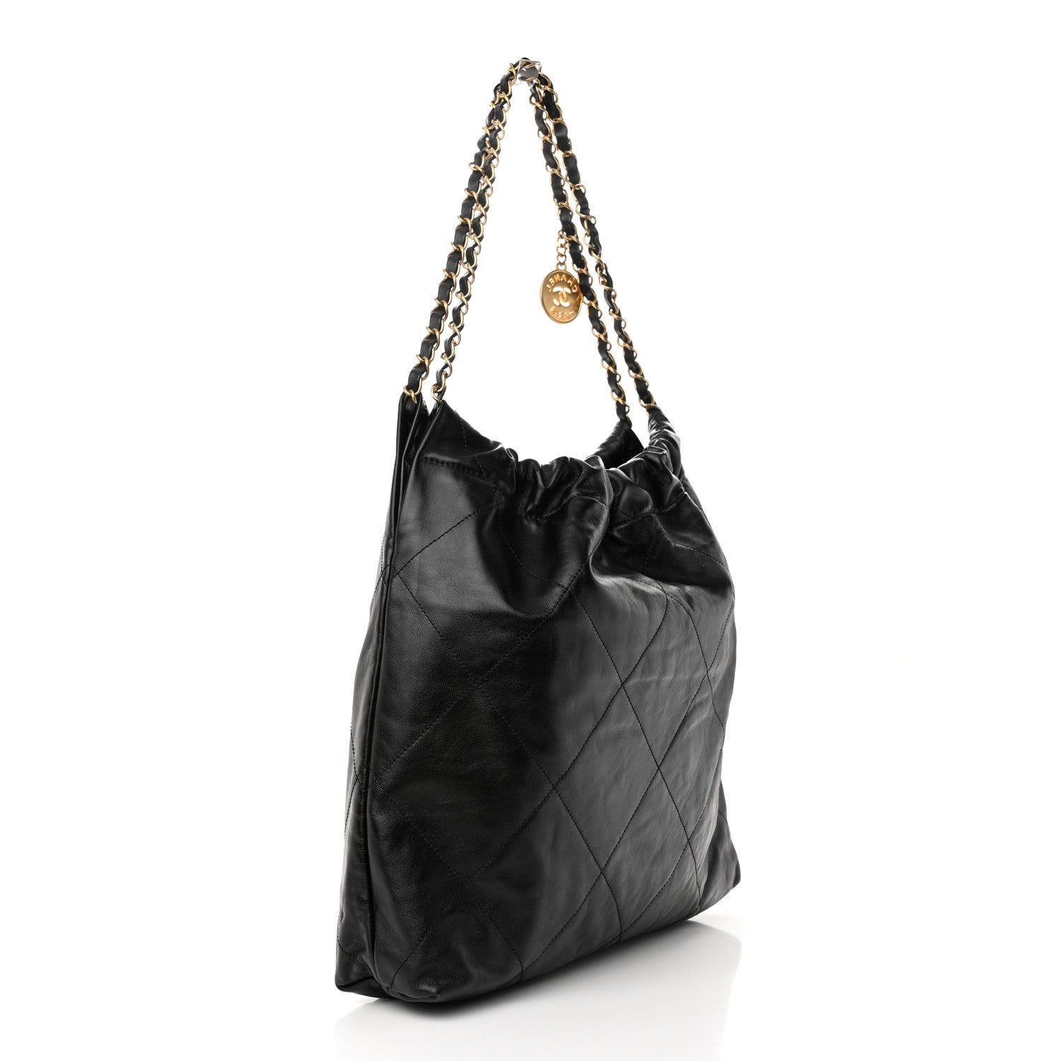 Chanel Shiny Calfskin Quilted Chanel 22 Black 3 of 11