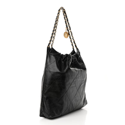 Chanel Shiny Calfskin Quilted Chanel 22 Black 3 of 11