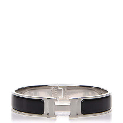 Hermes Enamel Narrow Clic Clac H Bracelet GM Black 1 of 6