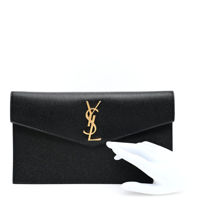 Saint Laurent Grain De Poudre Uptown Pouch Black 2 of 6
