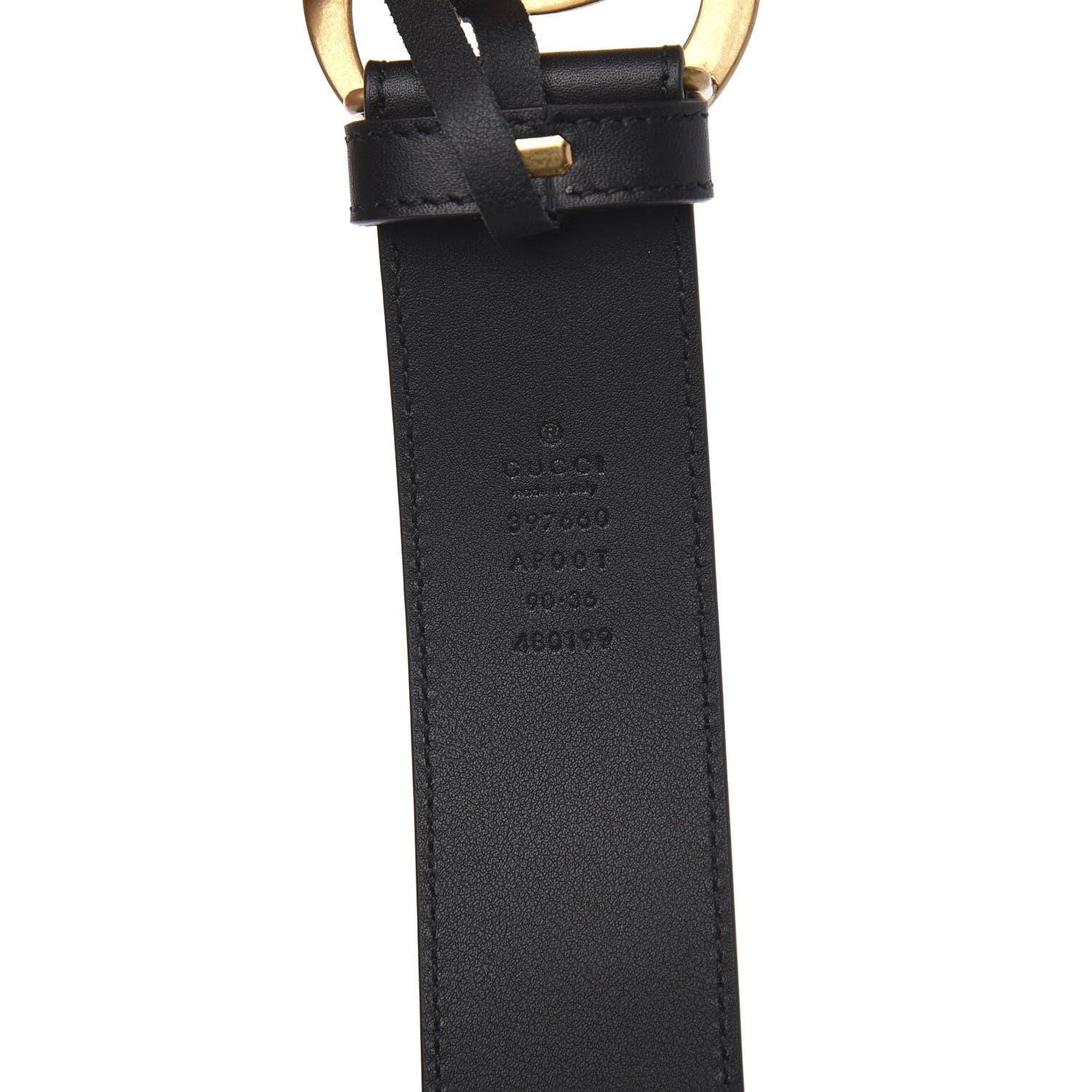 Gucci Calfskin Double G 40mm Belt 90 36 Black 4 of 5