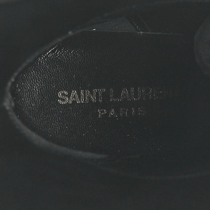 Saint Laurent Vitello Marilyn Nina 95 Knee High Boots 38 Black 9 of 11