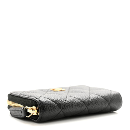 Chanel Caviar Quilted Zip Coin Purse Black 4 of 8