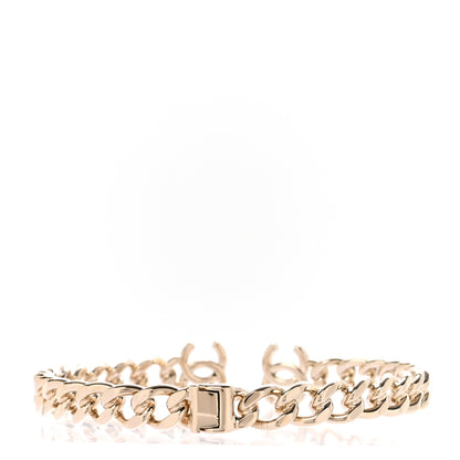 Chanel Metal CC Chain Link Choker Necklace M Gold 3 of 5