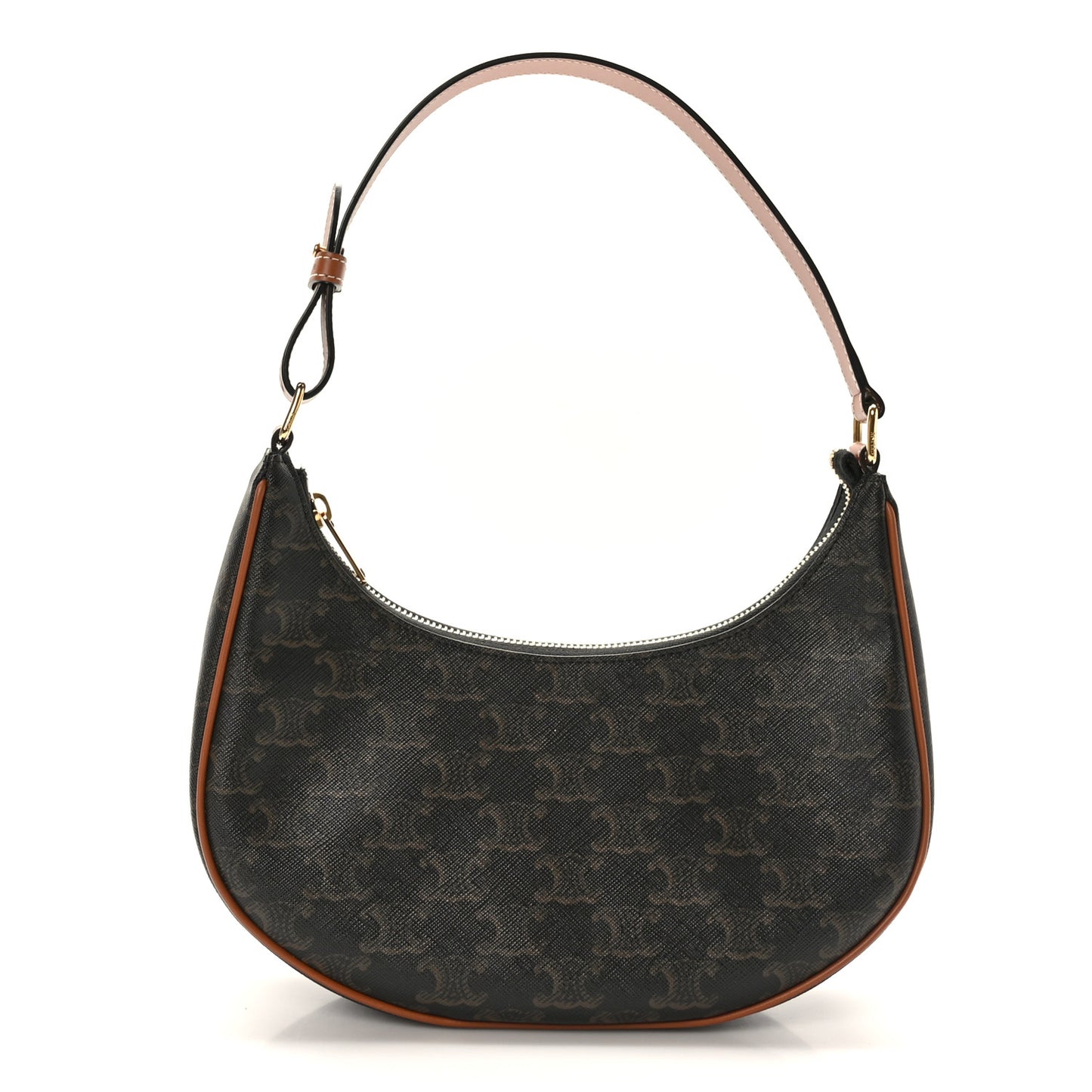 Triomphe Canvas Calfskin Ava Shoulder Bag Tan
