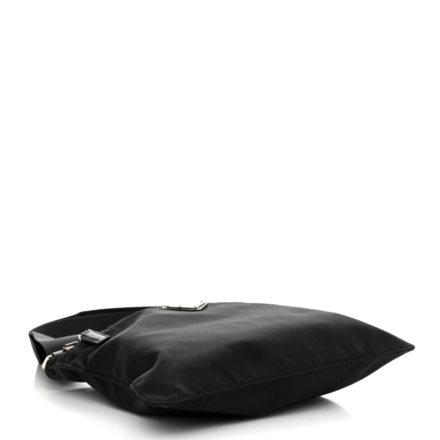 Nylon Vela Flat Messenger Bag Black