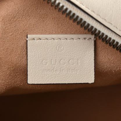 Gucci Calfskin Matelasse Mini GG Marmont Round Shoulder Bag White 6 of 10
