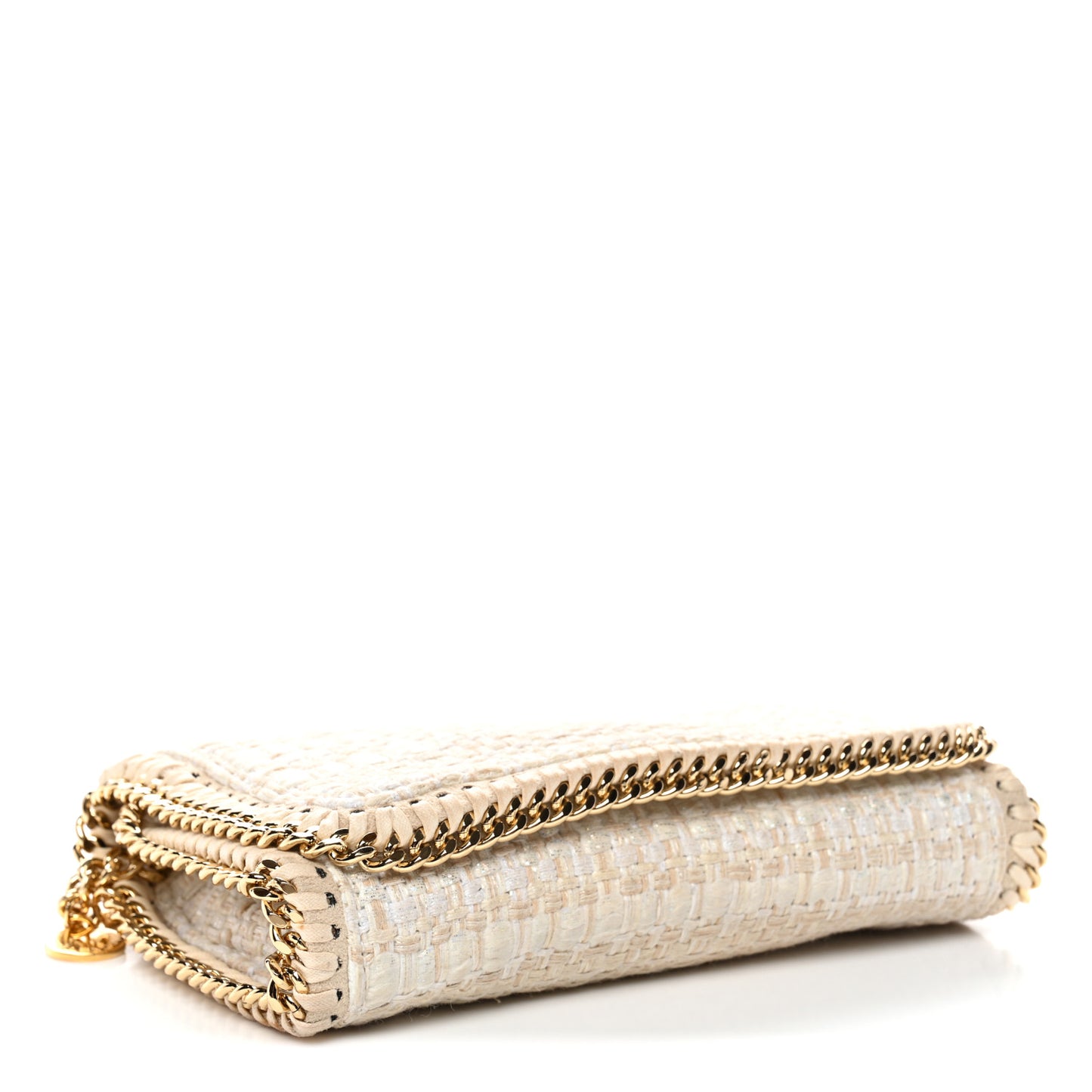 Woven Boucle Falabella Crossbody Bag White Beige