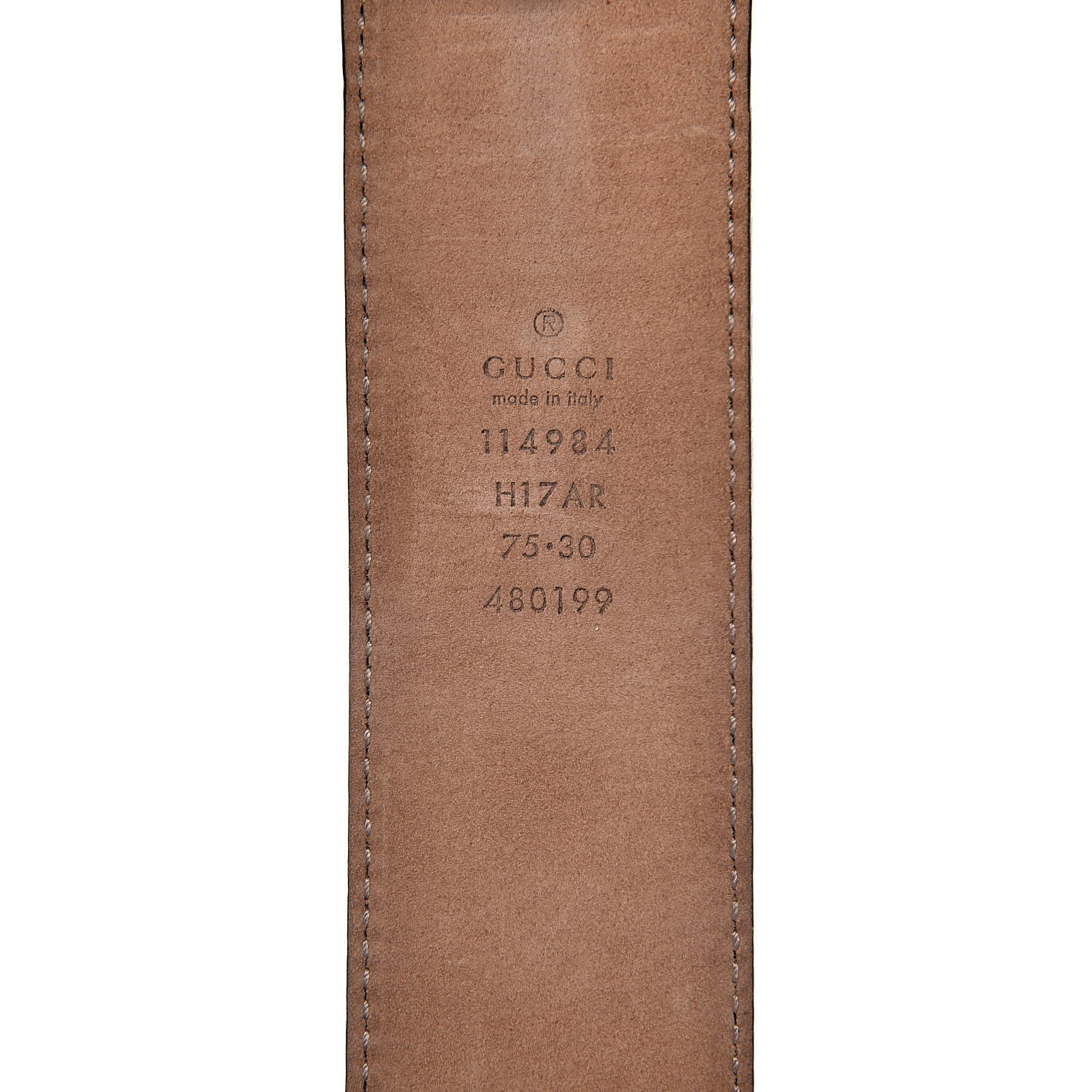 Gucci Calfskin Web Interlocking G Belt 75 30 Navy 4 of 6