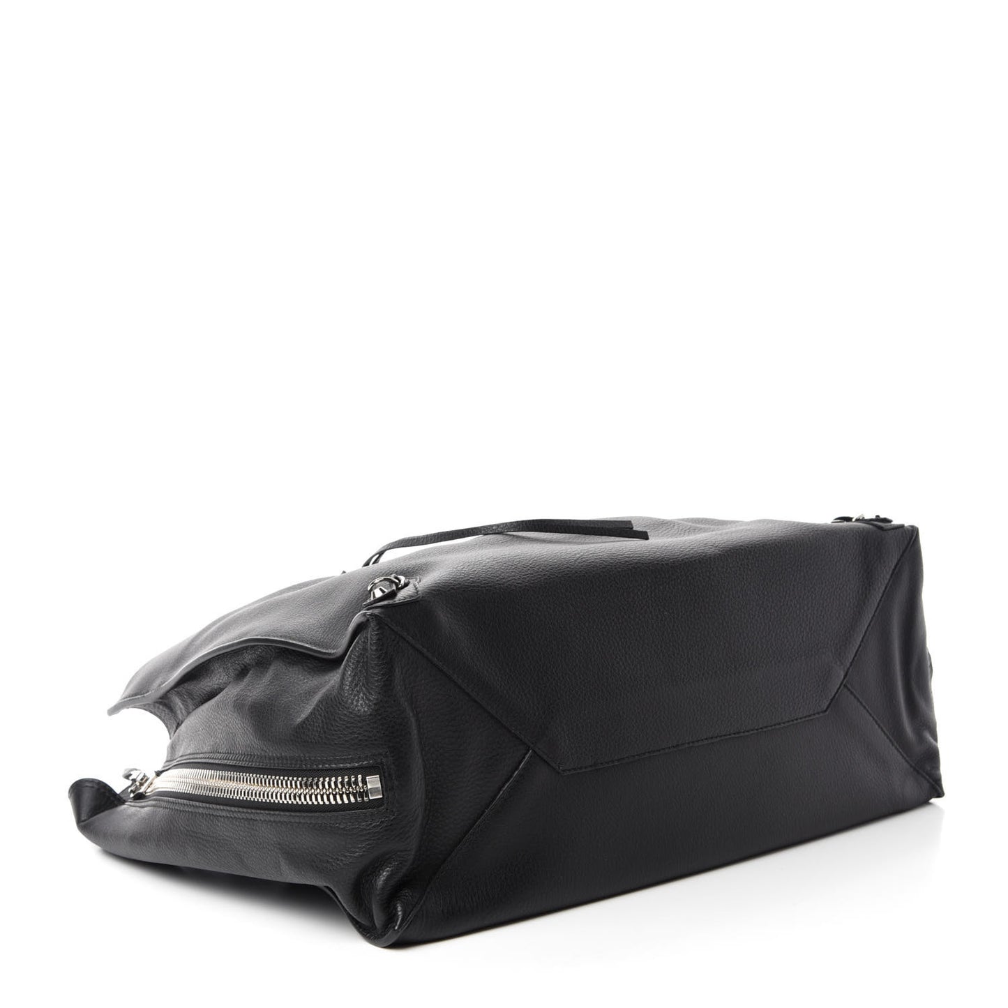 Supple Calfskin Papier A4 Zip Around Tote Black