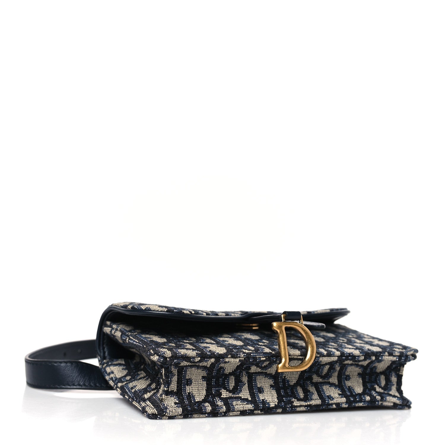 Christian Dior Oblique Saddle Belt Bag Blue 4 of 10