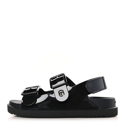 Gucci Rubber Mini Double G Womens Isla Dad Sandals 37 Black 1 of 7