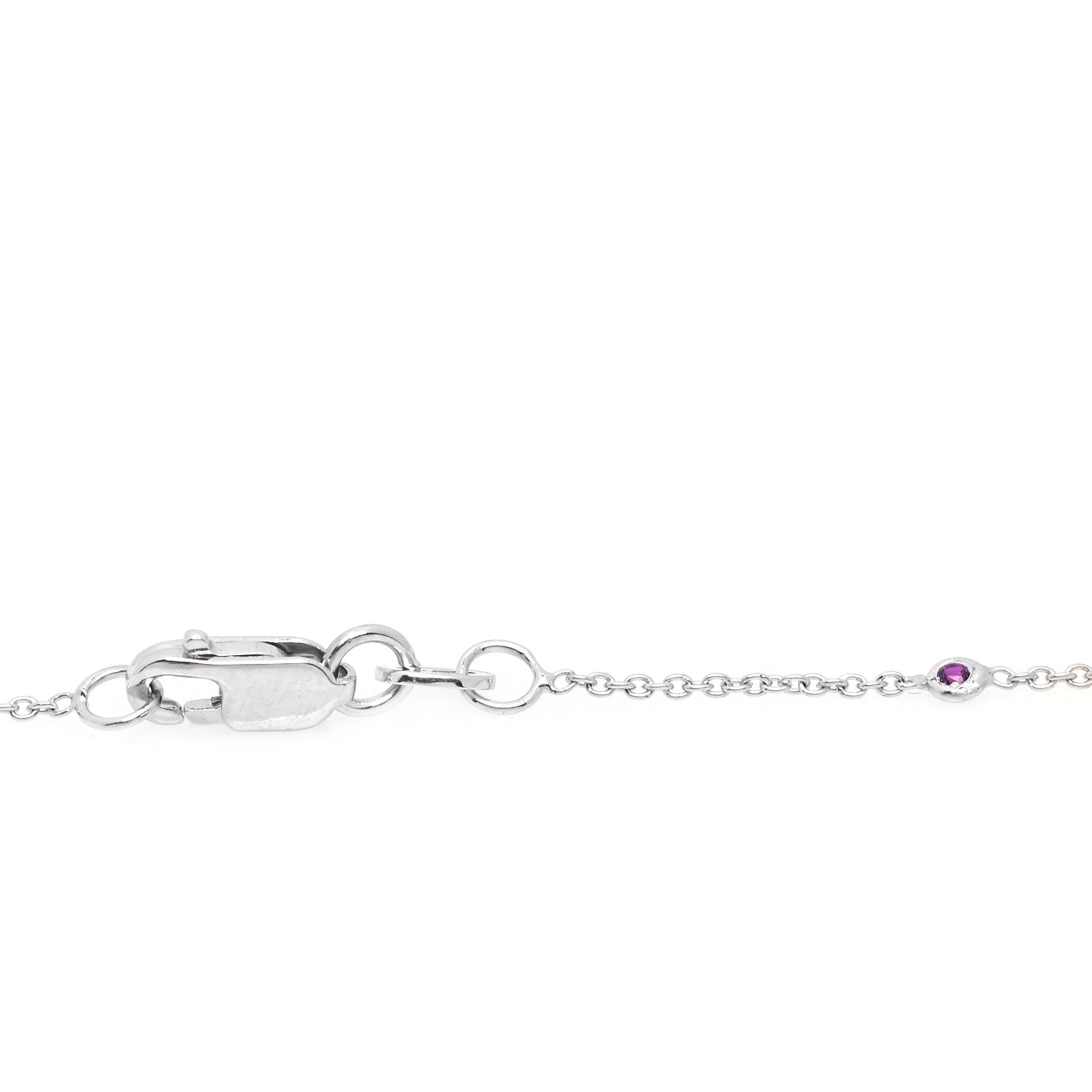 Roberto Coin 18K White Gold Diamond .10ct Diamonds by the Inch Pendant Necklace 4 of 5