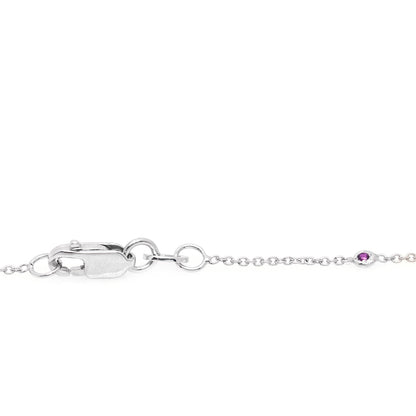 Roberto Coin 18K White Gold Diamond .10ct Diamonds by the Inch Pendant Necklace 4 of 5