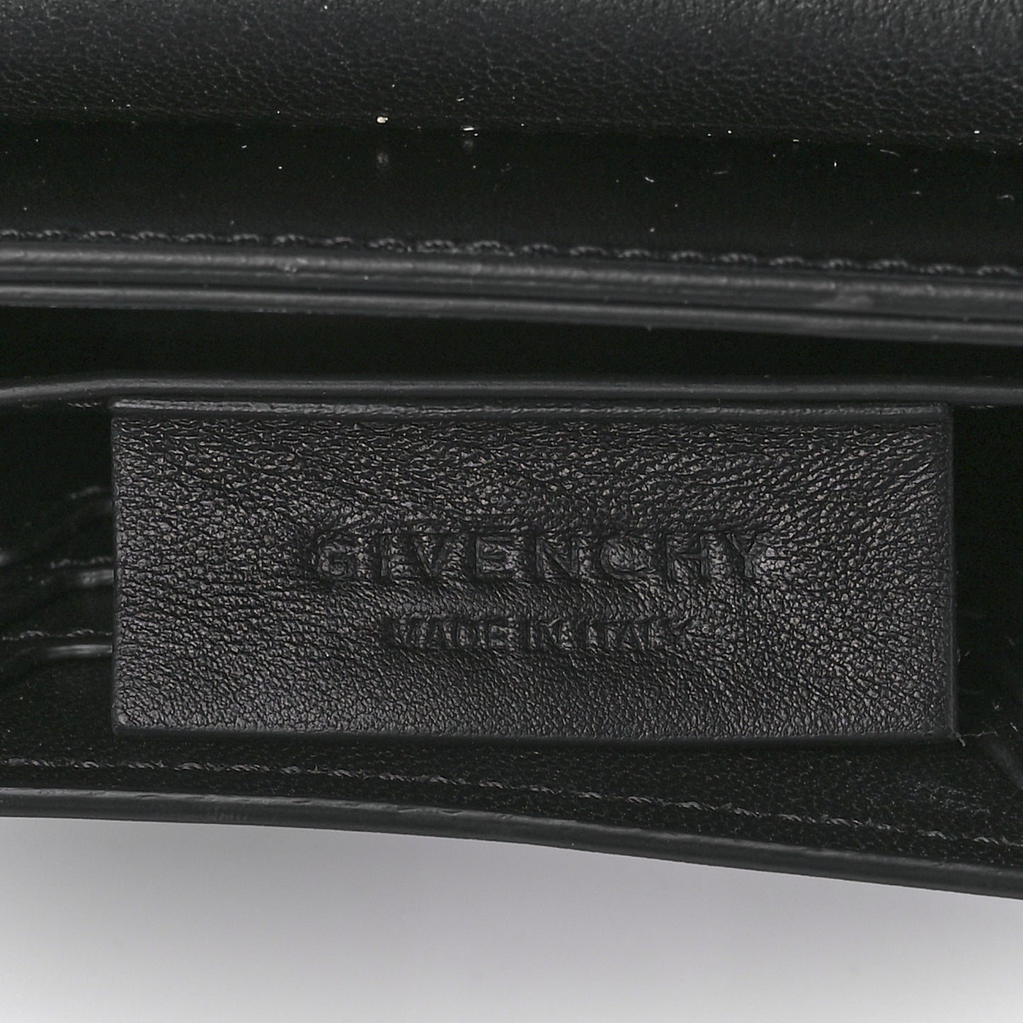 Calfskin Bow Cut Chain Wallet Black