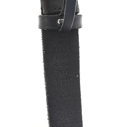 Gucci Cuoio Toscano Nickel Double G 30mm Belt 75 30 Black 3 of 5