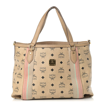 MCM Visetos Striped Tote Beige 1 of 20