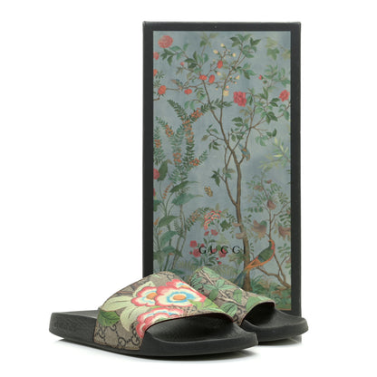 Gucci GG Supreme Monogram Tian Womens Slide Sandals 35 Beige Multicolor 11 of 11