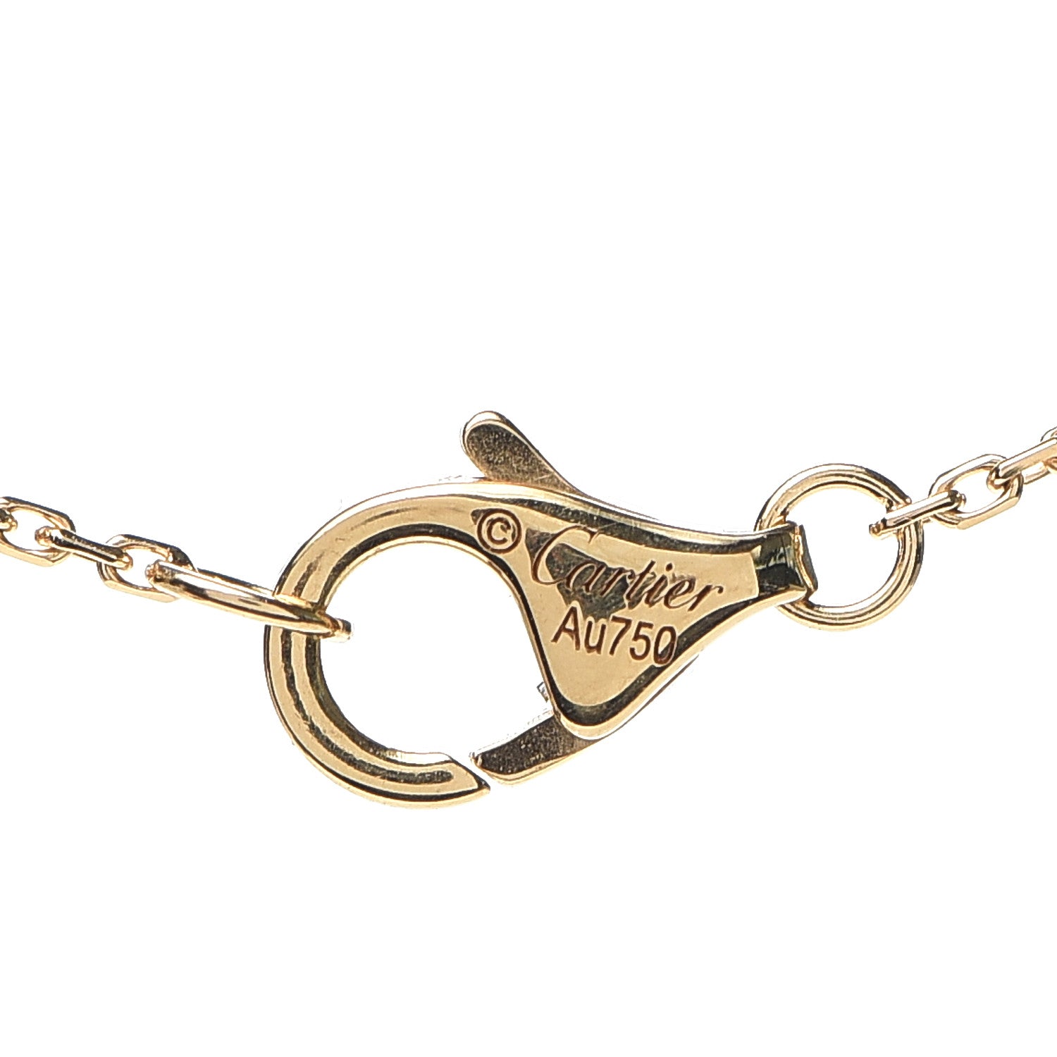 Cartier 18K Yellow Gold Diamond Mother of Pearl XS Amulette de Cartier Pendant Necklace 5 of 6