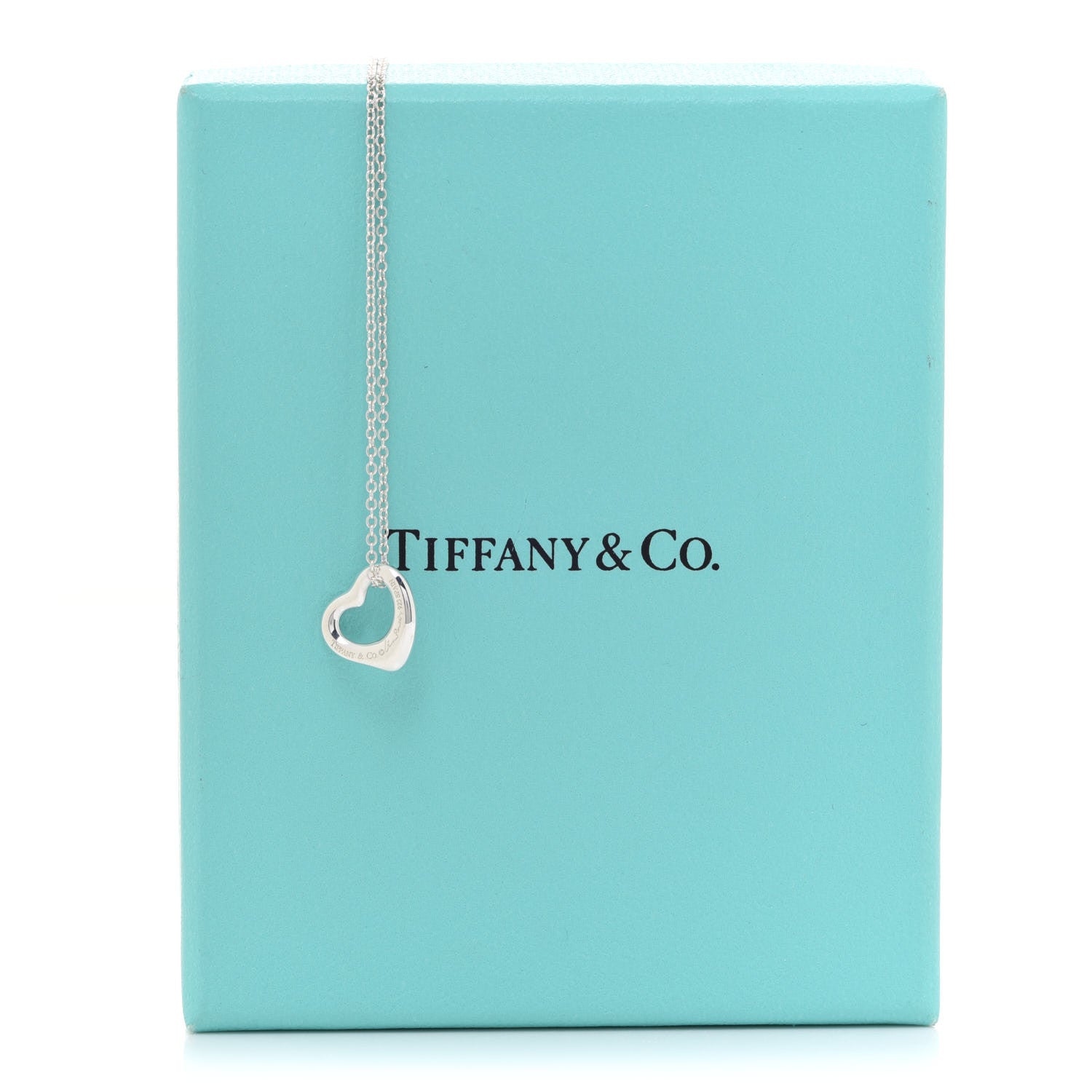 Tiffany Sterling Silver 11mm Elsa Peretti Open Heart Pendant Necklace 8 of 8