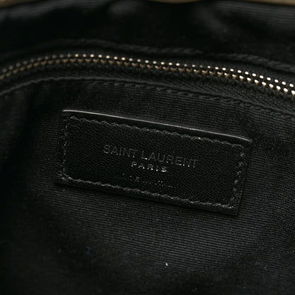 Saint Laurent Calfskin Y Quilted Monogram Large Loulou Chain Satchel Storm 6 of 10