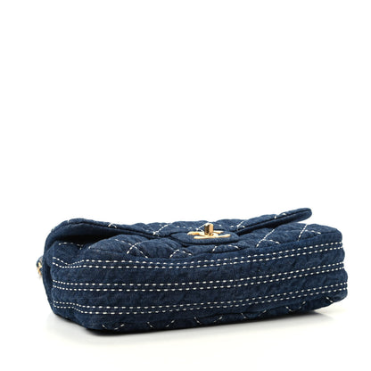 Chanel Denim Quilted Medium Denim Trip Single Flap Blue 4 of 10