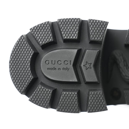 Gucci Calfskin GG Supreme Monogram Nappa Quilted Lace Up Ankle Boots 40 Black 8 of 8