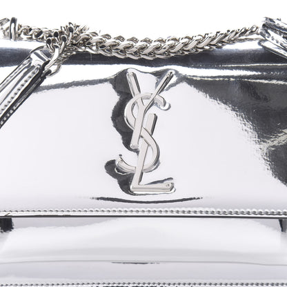 Saint Laurent Metallic Calfskin Small Monogram Sunset Silver 7 of 10