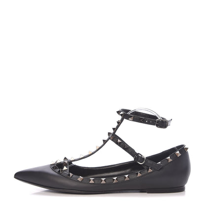 Valentino Garavani Nappa Rockstud Cage Ballerina Flats 41 Black 1 of 11