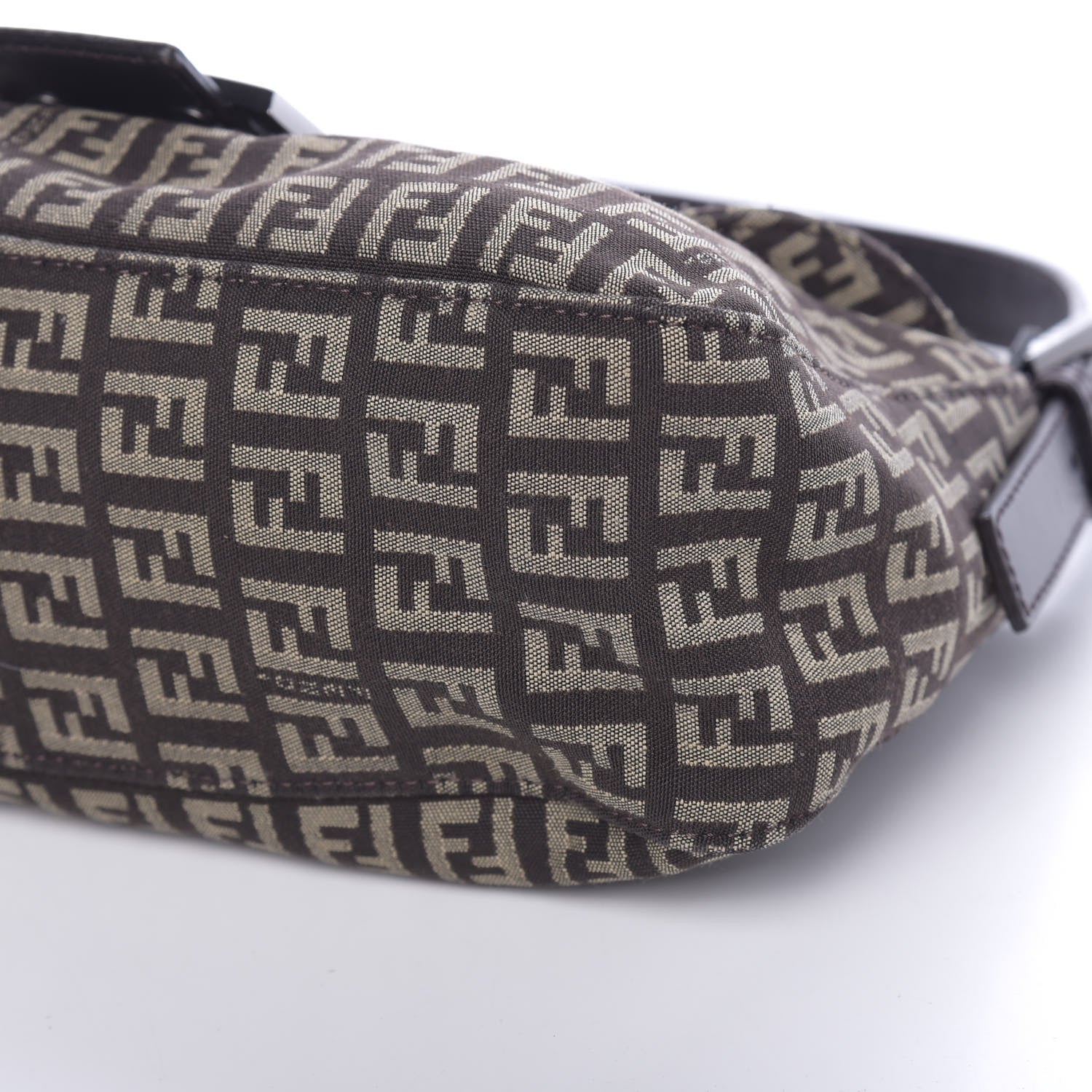 Fendi Zucchino Vitello Baguette Testa di Moro Beige 9 of 11