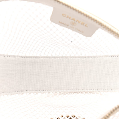 Chanel Mesh Shiny Lambskin Chain Hobo White 6 of 11