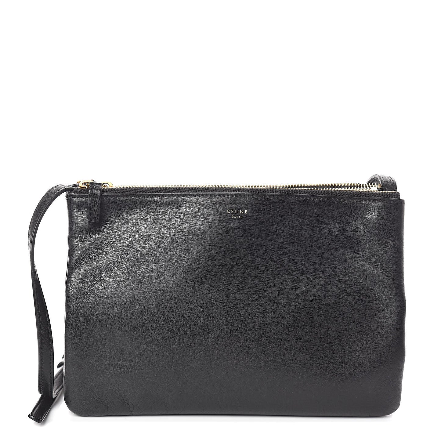 Lambskin Large Trio Crossbody Bag Black