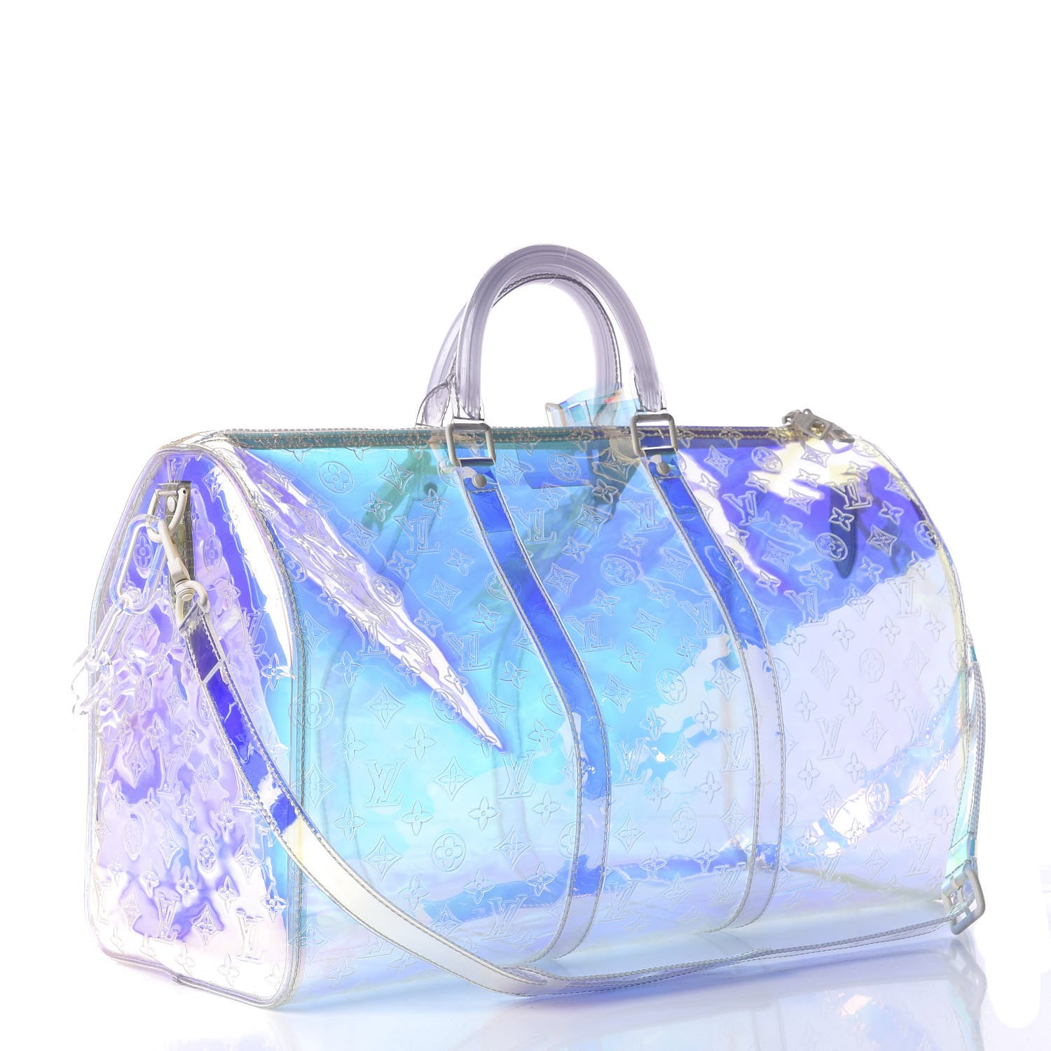 Louis Vuitton PVC Monogram Keepall Bandouliere 50 Iridescent Prism 3 of 13
