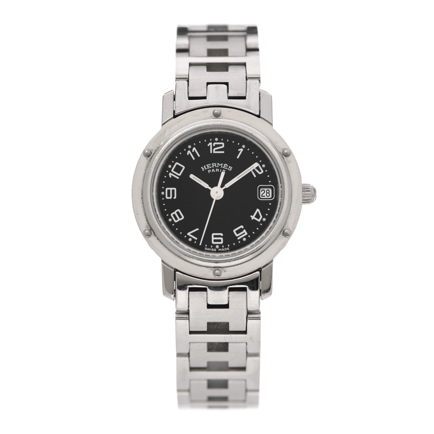Stainless Steel 24mm Clipper Quartz Watch Black