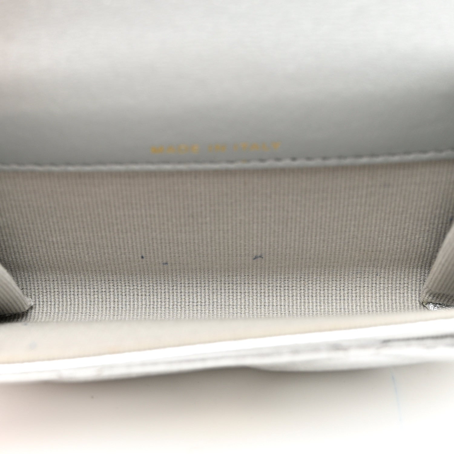 Chanel Metallic Goatskin Quilted Chanel 19 Flap Card Holder Silver 5 of 8