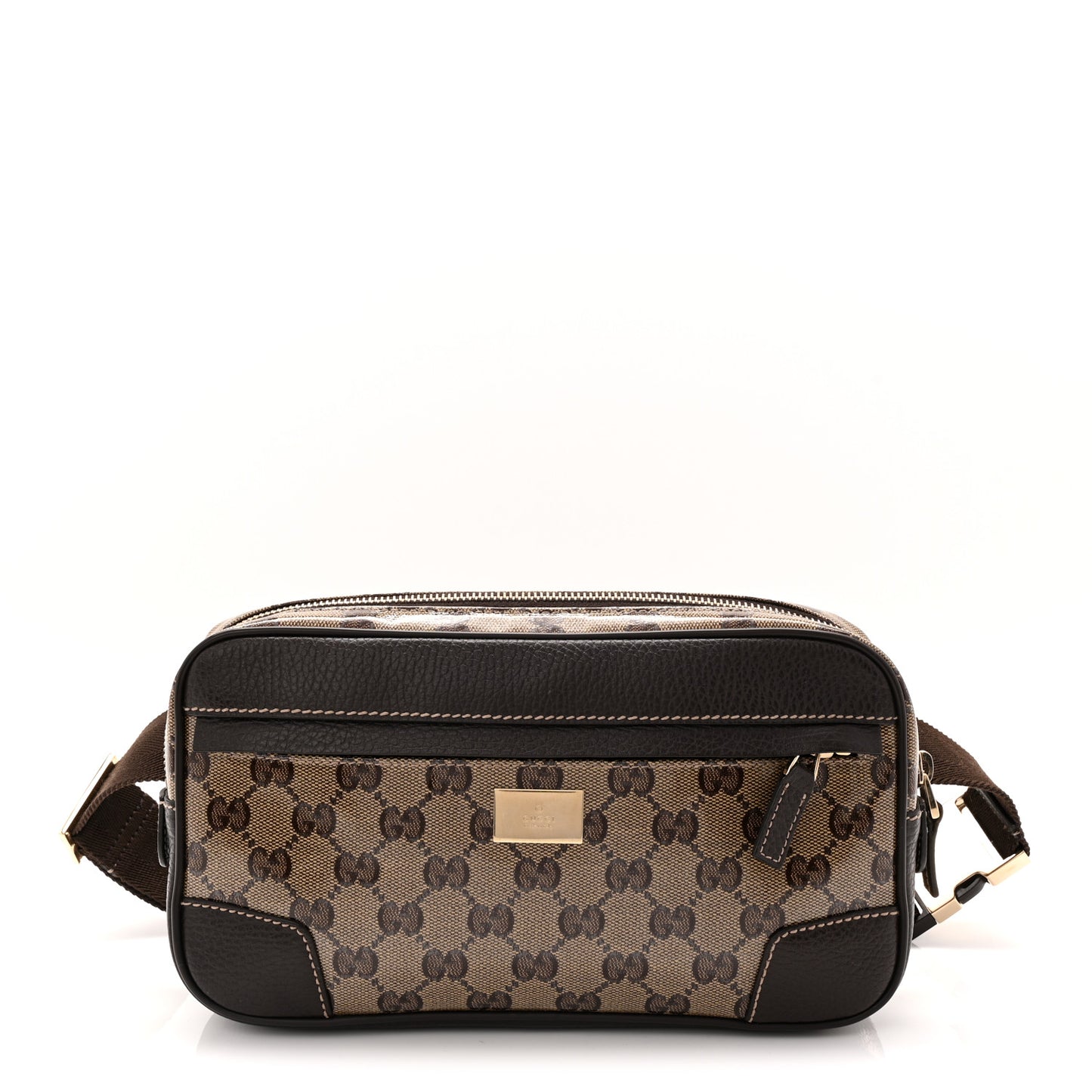 Crystal Monogram Belt Bag Brown