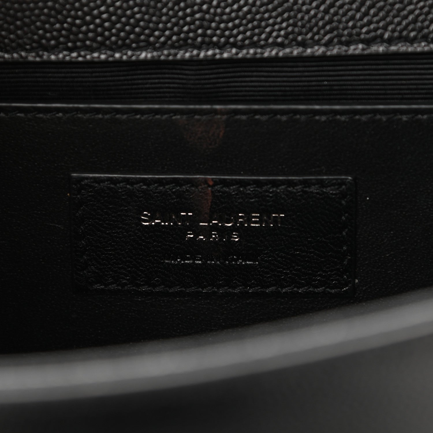 Saint Laurent Grain De Poudre Medium Classic Monogram Kate Satchel Black 6 of 9
