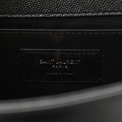 Saint Laurent Grain De Poudre Medium Classic Monogram Kate Satchel Black 6 of 9