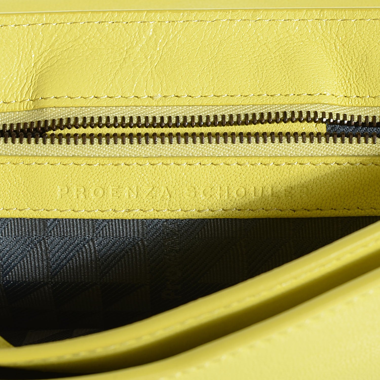 Proenza Schouler Lambskin PS1 Pochette Clutch Lemon 7 of 12