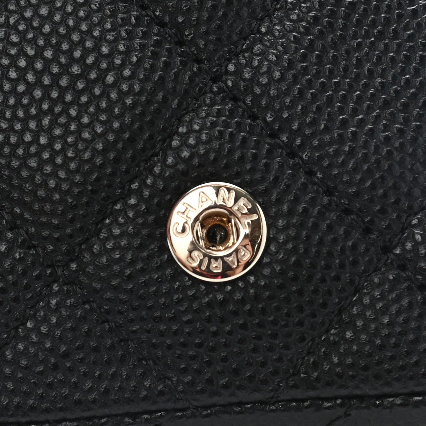 Caviar Quilted Mini Chain Belt Bag Black