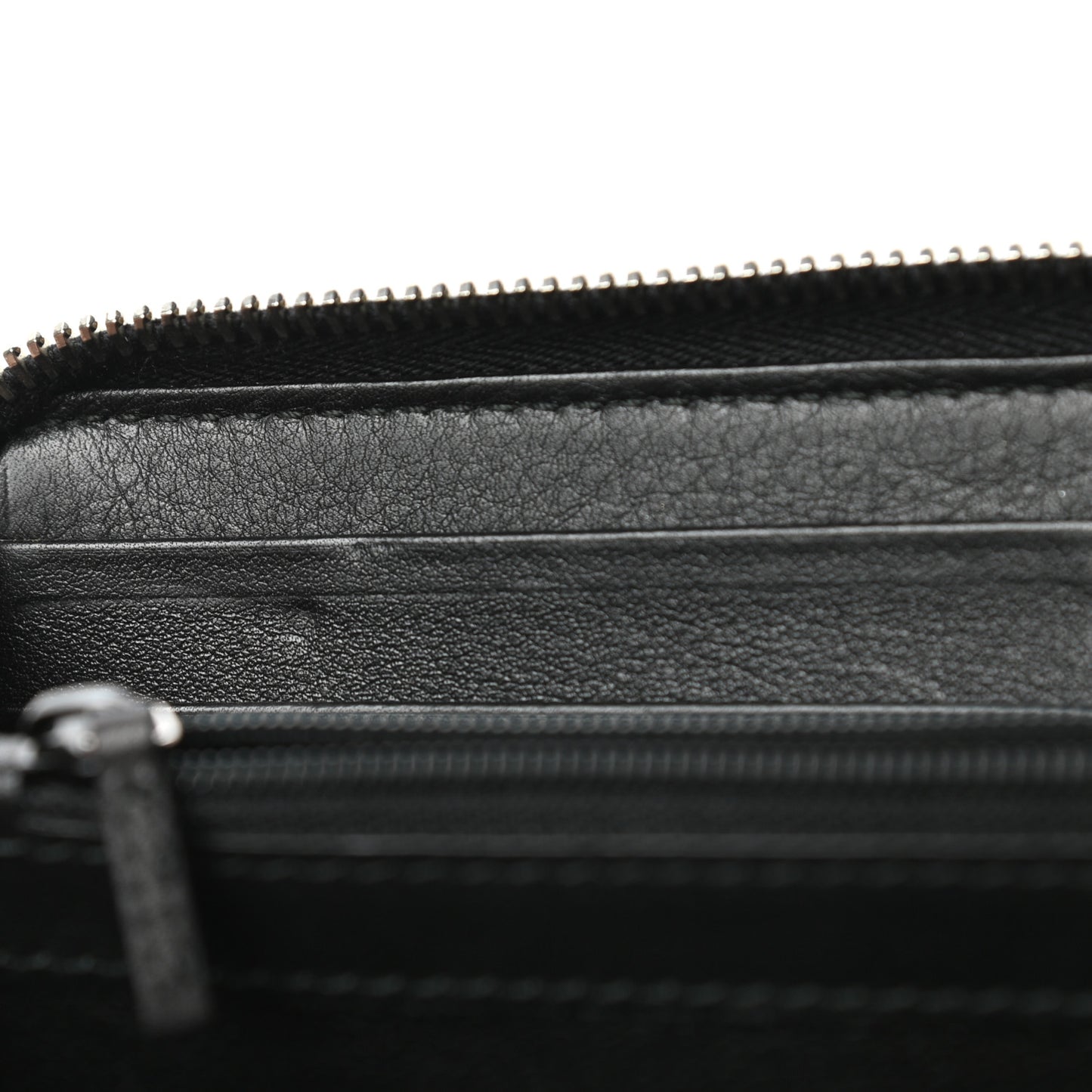 Guccissima Large Twins Zip Around Wallet Black