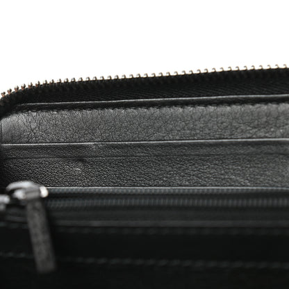 Gucci Guccissima Large Twins Zip Around Wallet Black 8 of 11