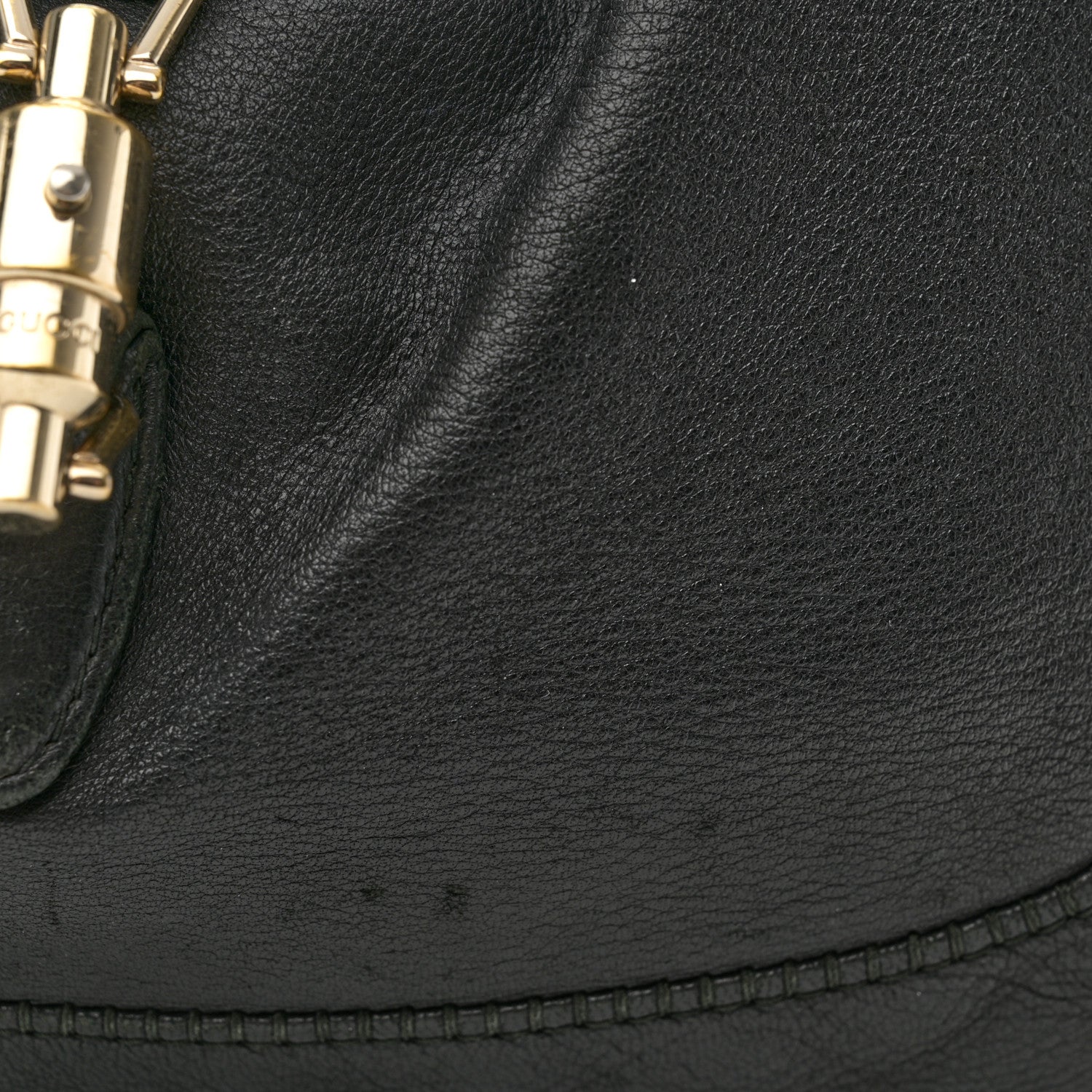 Gucci Pebbled Calfskin Medium New Jackie Shoulder Bag Black 13 of 14