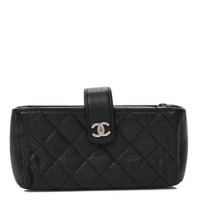 Chanel Caviar Quilted Mini Phone Holder Clutch Black 1 of 8