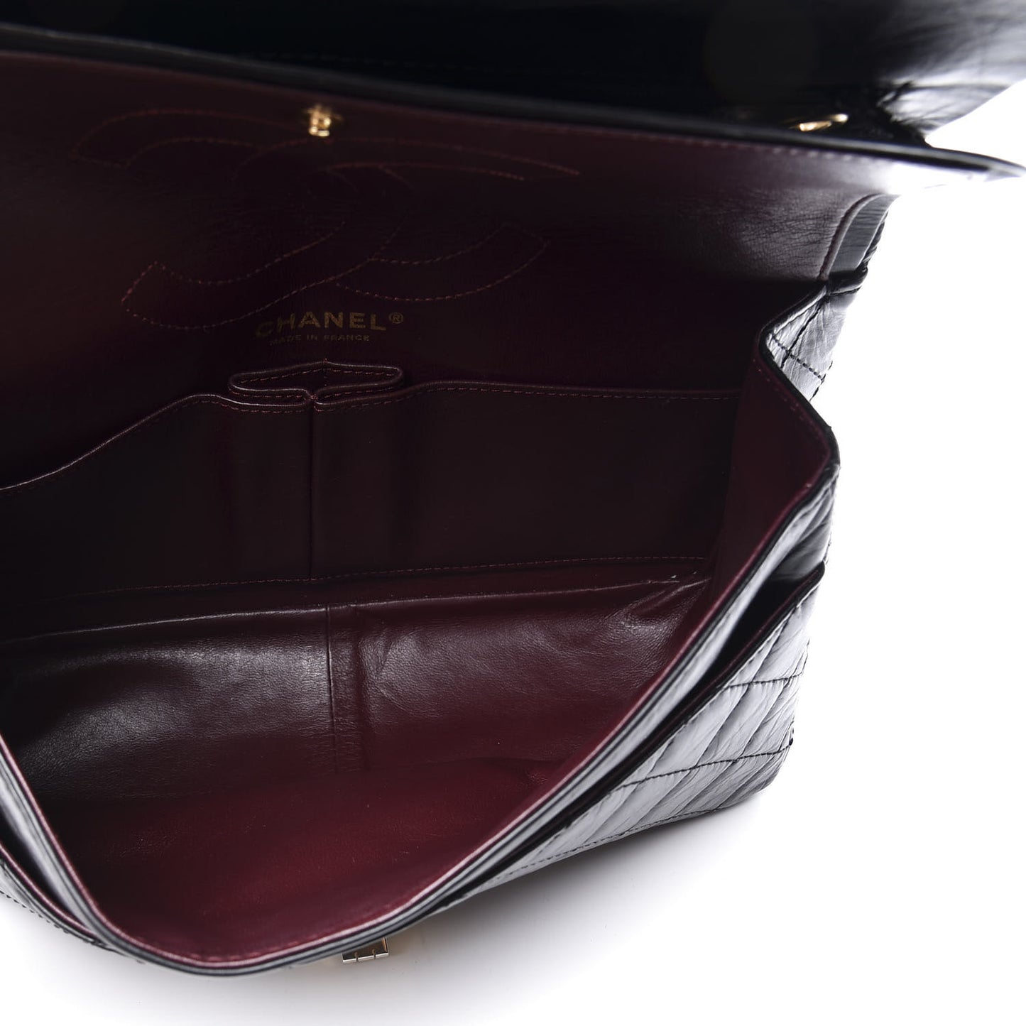 Aged Calfskin Quilted 2.55 Reissue 226 Flap Black