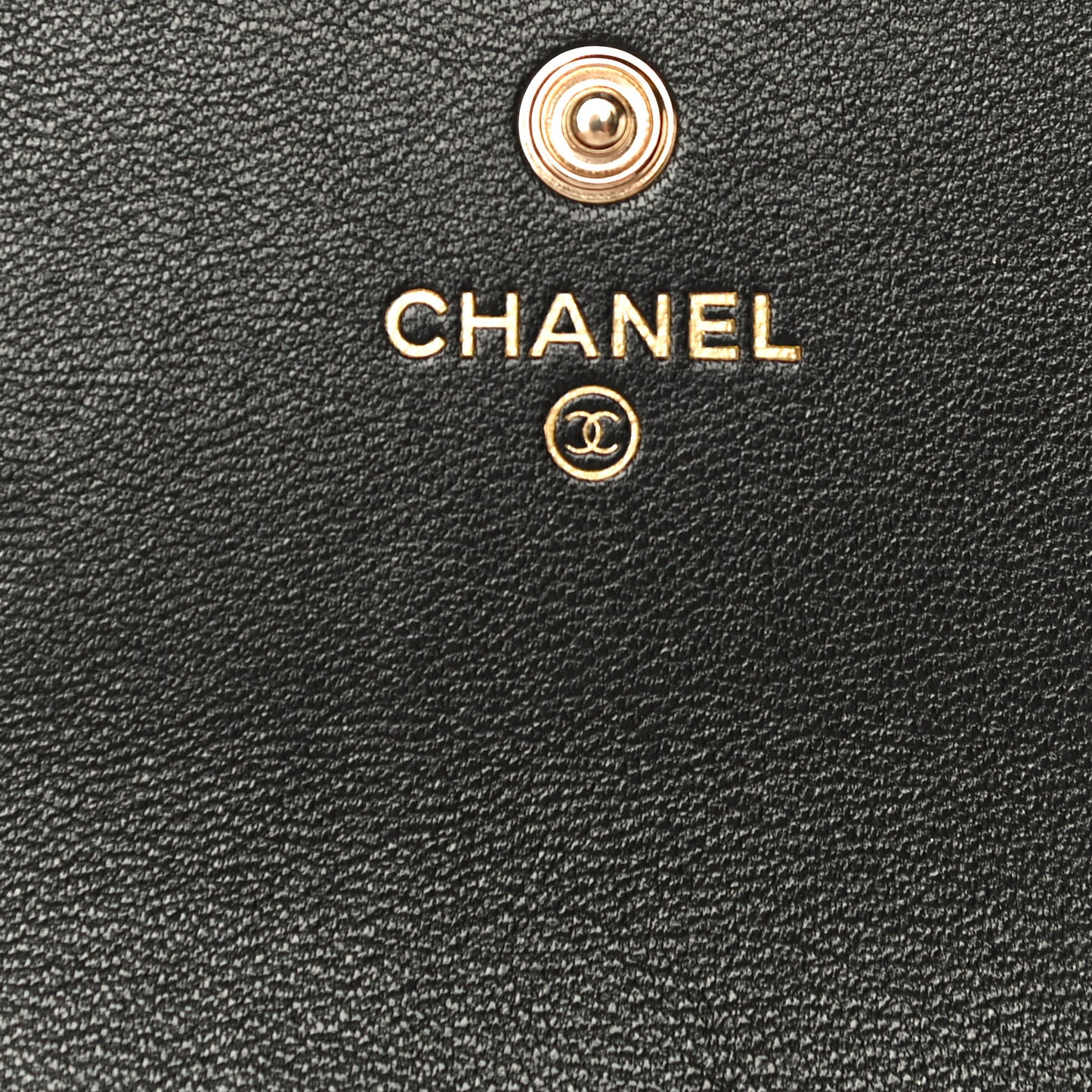 Lambskin Quilted Chanel 19 Flap Wallet Black