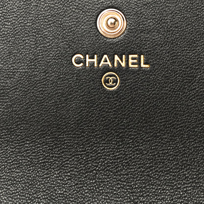Chanel Lambskin Quilted Chanel 19 Flap Wallet Black 6 of 17